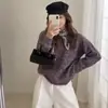 Suéter de tricô LEKA com gola redonda e estampa floral, macio, 2026 outono e inverno, novo, corte solto, suéter de tricô para usar por baixo