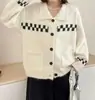Abrigo Suéter de Punto Holgado Estilo Perezoso con Cuello Solapa Estilo Coreano Transfronterizo para Mujer, Nuevo Otoño e Invierno Suave y Casual Versátil