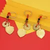 Chaveiro Pingente Esmalte Ouro de Areia Método Antigo Guochao Pingente Saco da Sorte Cinco Imperadores Vazado Presente Comemorativo de Ponto Turístico