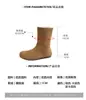 Versión de cuero suave~Botas de nieve redondas vintage con forro de felpa, botas cálidas de algodón peludo, botas cortas Birkenstock planas marrones de doble uso para mujer