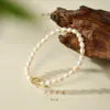 Pulsera de Perlas de Agua Dulce Naturales tipo Arroz con Cristal Amarillo, Apilable, Joyería Exquisita de Nicho para Regalo, Venta al por Mayor de Fabricante de Joyería