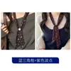 Bufanda de Seda Floral Vintage Maillard con Cuentas para Mujer, Bufanda de Cuello de Cordón de Nicho, Accesorio de Cuello de Cinta Versátil de Alta Gama