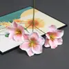 3 flores de tulipa abertas artificiais para decoração de salão de casamento, arranjos florais e decoração de casamento