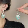 Brincos de Franja Étnicos Encantadores Castle Peak Temperamento Retro Corte Bohemia Sense de Alto Padrão Brincos Personalizados