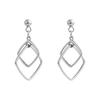 Aretes Cuadrados de Diseño Creativo Estilo Hong Kong de Moda Estilo Coreano Temperamento Elegante Aretes Colgantes Geométricos Cortos de Caja para Mujer