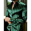Camisa Glossy Manga Longa Estilo Vintage Masculina Estampa Digital 3D Transfronteiriça AliExpress Amazon