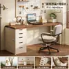 Combinación de escritorio y estantería para apartamentos pequeños, escritorio de computadora para dormitorio 2026 con cajones, tocador, escritorio de escritura, escritorio para estudio en casa