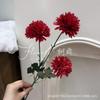 Crisântemo artificial de três cabeças Crisântemo Africano de Tênis de Mesa único dente-de-leão decoração de casamento casa sala de estar decoração macia flor falsa