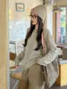 Moletom Gola Redonda de Malha Felpuda Estilo Coreano para Mulheres Outono/Inverno Nova Chegada Estilo Preguiçoso Casual Versátil Manga Longa