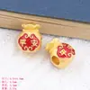 Estilo Chino Creativo Aleación Electrochapado Oro Arena Serie Dibujos Animados Accesorios Buena Suerte Suerte Gato de la Suerte Accesorios para Joyería DIY
