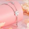 Collar con Borla de Trébol de Cuatro Hojas Lucky Fresh para Mujer Super Hada Luz de Lujo Nicho Cadena Clavicular de Gama Alta para Regalo de Novias