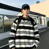 Camiseta de Manga Larga para Mujer Primavera Otoño Invierno Más Vendida Estampado Digital Diseño para Hombre Capa Base Estudiante Deportes Rayas Top