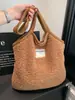 Bolsa Estilo Coreano Estilo Nicho Grande Capacidade Feminina Nova Retro High-End Simples Casual Bolsa de Ombro Tote de Pelúcia