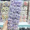 Fofo Laço de Cabelo de Cartoon Stellalou em Forma de Coração Perolado Roxo para Crianças, Elástico Popular para Cabelo para Alunos do Ensino Fundamental