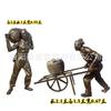 Escultura de figura moderna de plástico reforçado com fibra de vidro esboço de rua pedestre imitação de estátua de bronze jardim cidade praça paisagem ornamentos