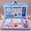 Nuevo Espejo de Maquillaje Planificador Set de Caja de Regalo Japonés Regalo de Alto Valor Estudiante Set de Cuaderno de PU Caja de Regalo
