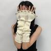 Nuevas 2024 Mangas de Punto Grises Jk Mangas para Pantorrilla Verano Calcetines Holgados de Punto Rasgado Mangas de Protección Solar para Mujer