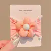 Anel de Cabelo Flor Pérola Máscara Infantil Alta Elasticidade Sem Danificar o Cabelo Meninas Rabo de Cavalo Corda Elástica Escola Rabo de Cavalo Elásticos