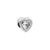 Pulsera Pangadora de Plata Esterlina S925 Hueso de Serpiente con Cuentas Corazón con Cuentas Corazón del Océano Amor Cuentas para Holgazanear Joyería DIY
