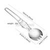 Nuevo cuchillo y tenedor de acero inoxidable para exteriores, cuchara para acampar, vajilla plegable sencilla, portátil, para picnic, fruta, tenedor y cuchara