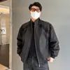 Transfronterizo Otoño Moderno Versátil Italiano Holgado Casual Simple Deportivo Chaqueta de Gama Alta Hombres Cuello Alto Ropa de Abrigo Estilo de Hombres Atractivo