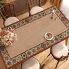 Jogo Americano Retrô Estilo Americano para Mesa de Jantar, Impermeável e à Prova de Óleo, Toalha de Mesa Sem Lavagem, Sensação de Luxo Leve e de Alta Qualidade, Protetor de Tampo Retangular para Mesa de Centro