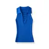 Atacado de Roupas Femininas Transfronteiriças Estilo Retrô Francês Simples Casual Desejo Puro Decote V Sem Mangas Colete Tricotado Elástico