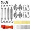 Juego de accesorios de acero inoxidable para vela de sombreado triangular/cuadrangular, juego de cinco piezas para cesta de flores, hebilla de diamante para puerta, gancho de resorte, tornillo