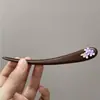 Pasador de Madera Nuevo Estilo Chino Pasador de Pelo Estilo Antiguo Pasador de Pelo para Mujer Alta Calidad Sentido de Suzuki Orquídea Estilo Nacional Combinación Falda de Cara de Caballo Pelo Pasador de Pelo