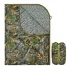 Camping al aire libre Suministros de camping Manta plegable de camuflaje de emergencia Manta engrosada Algodón 3M Aire acondicionado Cálido Grafeno