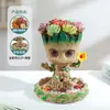 Suculentas, Cactos, Plantas Pequenas em Vasos, Cacto Groot, Decorações de Mesa no Escritório, Plantas Verdes Fáceis de Cultivar para Pessoas Preguiçosas