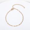 Tobillera Collar Cadena Clavícula Joyería Pulsera de Acero Inoxidable Japonés Estampado Acero Titanio Chapado al Vacío Oro 18K
