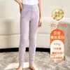 Rodilleras Térmicas Gruesas de Polar Doble Capa para Niños, Pantalones Cálidos Unisex para Niños Medianos y Mayores, Ropa Interior para Otoño e Invierno, Pantalones Base con Rodilleras de Polar