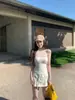 Estilo europeo y americano, hueco, top sexy para mujer, chica caliente de verano, top halter ajustado, patchwork de malla, prenda exterior de moda