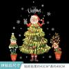 Lindas pegatinas de vidrio para ventana de Papá Noel, diseño de centro comercial autoadhesivas, árbol de Navidad, regalo, copo de nieve, pegatinas de pared SDJ2319