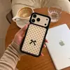Comercio exterior modelo explosivo de gran venta ins encaje lunares moño aplicable a funda de teléfono móvil iphone18/17Promax venta al por mayor