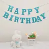 Bandera de feliz cumpleaños decoración de fiesta diseño de escena niño y niña de un año accesorios para fotos infantiles bandera colorida