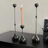 Candelabro de metal creativo de estilo europeo, luz para el hogar, mesa de comedor de lujo, decoración de cena con velas, decoración romántica retro para bodas, regalo