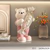 Enfeites Urso Violento Celebridade da Internet Sala de Estar Luxo Acessível Elegante Armário de Vinho para TV Decoração para Casa Boneca Feito à Mão Presente de Aniversário