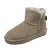 Botas de nieve de lana auténtica para mujer, invierno 2024, de piel de vaca gruesa y esmerilada, cálidas, resistentes al viento, de algodón antideslizante para exteriores.