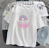 Playera Kawaii Kuromi Sanrio My Melody Dibujo Animado Estampado Gótico
