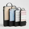 Bolsa de Armazenamento para Viagem Internacional com Logo Personalizável, Organizador de Compressão de Bagagem Expansível, Bolsa Portátil para Armazenamento de Roupas Íntimas