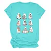 Amazon eBay Tienda Independiente Casual Linda Divertida Camiseta de Manga Corta con Cuello Redondo de Fantasma Leyendo un Libro para Mujer para Exportación