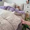 Juego de cuatro piezas ultra suave de grado maternal e infantil Clase A genuino, algodón puro, antibacteriano, popular para dormir sin ropa, incluye sábana bajera y funda de edredón, juego de tres piezas para dormitorio