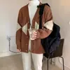 2025 Nuevo Otoño Cárdigan para Hombre Cárdigan de Punto con Cuello en V Suéter Tendencia para Hombre Chaqueta Cárdigan de Punto Suéter Cuadros