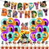 22 Juegos de Suministros para Decoración de Fiesta Temática de Cumpleaños, Banderines, Banderines de Papel, Globos, Juegos de Bolsas de Regalo