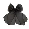 Pinza para el pelo grande de malla de hadas con lazo, pinza de resorte para mujer, pinza para la parte trasera de la cabeza súper de hadas blanca, accesorios para el cabello Mori, tocado