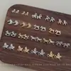 Arte de Uñas para Enriquecerse Rápidamente Decoraciones de Aleación Año Nuevo 2026 Color Dorado y Plateado Caballo 3D Pedrería para Uñas Set de 5