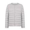 Chaqueta de plumón para mujer, ligera, corta, interior, estilo coreano, nueva, ajustada, con cuello en V, ligera, de plumón de pato blanco