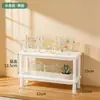 BNBSCorner Estante Triangular Mini de Escritorio Portavasos de Esquina de Pared Organizador de Tazas de Té para Escritorio de Oficina